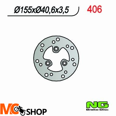 NG406 TARCZA HAMULCOWA SKUTERY APRILIA/MBK/PIAGGIO/YAMAHA (155x40,6x3,8) NG406 TARCZA HAMULCOWA SKUTERY APRILIA/MBK/PIAGGIO/YAMAHA (155x40,6x3,8)