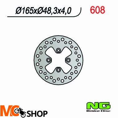 NG608 TARCZA HAMULCOWA CAN-AM / BOMBARDIER DS 650 (00-06) (165X48X4)