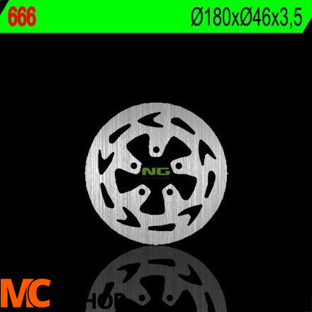NG666 TARCZA HAMULCOWA GAS GAS 50 EC/TXT (180X46X3,5) (5X6,5MM)