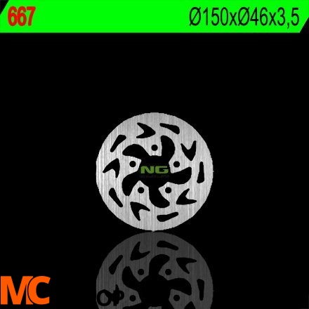 NG667 TARCZA HAMULCOWA GAS GAS 50 EC/TXT (150X46X3,5)