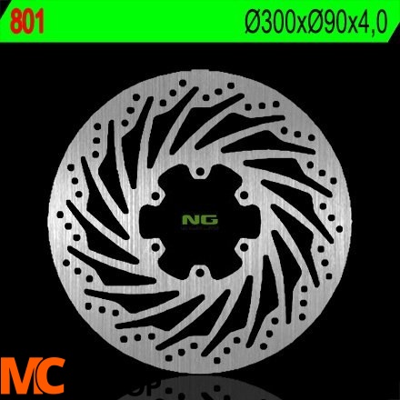 NG801 TARCZA HAMULCOWA APRILIA RS 50 '07-'08, BETA 50/125, DERBI 50/80/125 (300X90X4) (6X6,5MM)