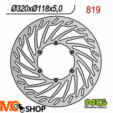 NG819 TARCZA HAMULCOWA SUZUKI RM/RMZ/DRZ/YZ/YZF (320X118X5) SUPERMOTO 320MM