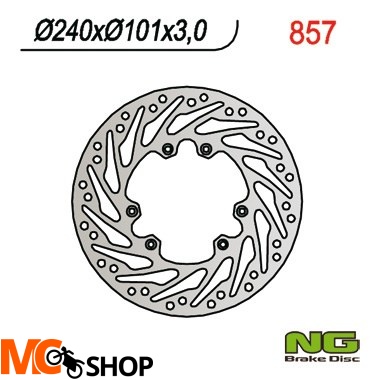 NG857 TARCZA HAMULCOWA HONDA CR 125/250, CRF 250/450 02-14 (240X101X3) TURBINA