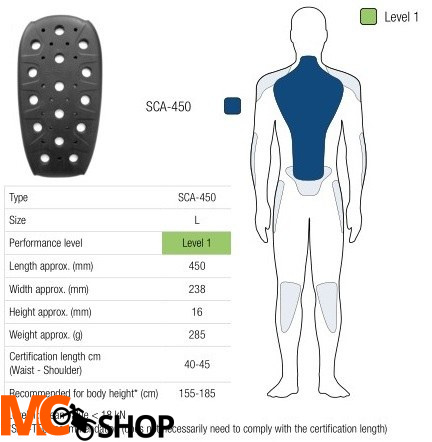 PROTEKTOR PLECÓW SAS-TEC LEVEL 1 BLACK L PROTEKTOR PLECÓW SAS-TEC LEVEL 1 BLACK L