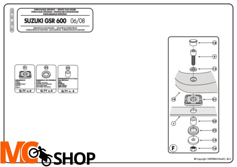 GIVI SR116M stelaż centralny monolock GSR 600