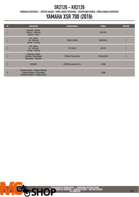 GIVI SR2126 stelaż centralny XSR700 (16)
