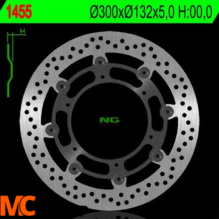 NG 1455 TARCZA HAMULCOWA PRZÓD YAMAHA WR 250X NG 1455 TARCZA HAMULCOWA PRZÓD YAMAHA WR 250X