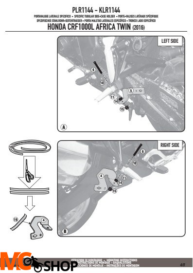 GIVI PLR1144 Stelaż boczny MONOKEY HONDA CRF1000L
