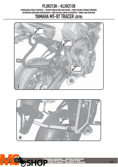 GIVI PLXR2130 STELAŻ KUFRÓW BOCZNYCH V35/K33 YAMAHA