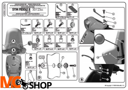 KAPPA A293A MOCOWANIE SZYBY 293A SYM FIDDLE II 50-125