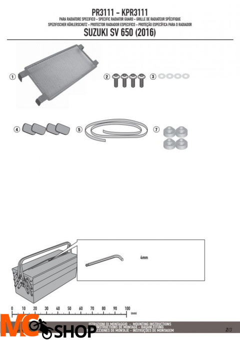 GIVI PR3111 OSŁONA CHŁODNICY - SUZUKI SV 650 (16)