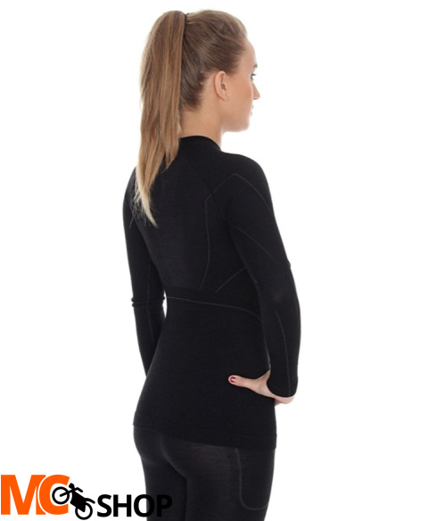 BRUBECK koszulka ACTIVE WOOL damska czarny BRUBECK koszulka ACTIVE WOOL damska czarny