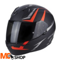 SCORPION KASK EXO-390 HAWK MATT BLACK-RED