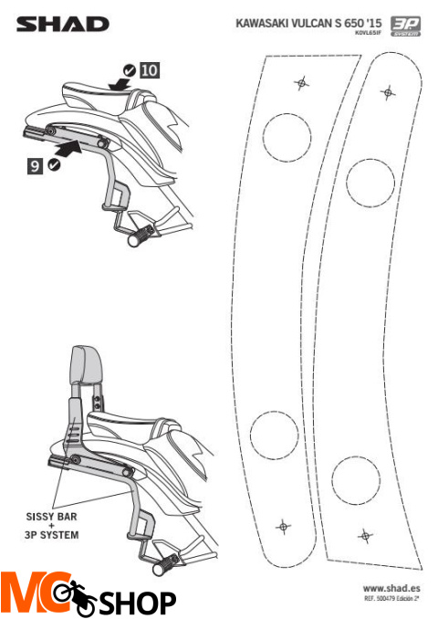 SHAD STELAŻ KUFRA BOCZNEGO 3P DO KAWASAKI VULCAN S SHAD STELAŻ KUFRA BOCZNEGO 3P DO KAWASAKI VULCAN S