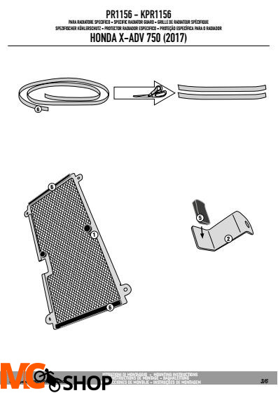GIVI PR1156 OSŁONA CHŁODNICY HONDA X-ADV 750