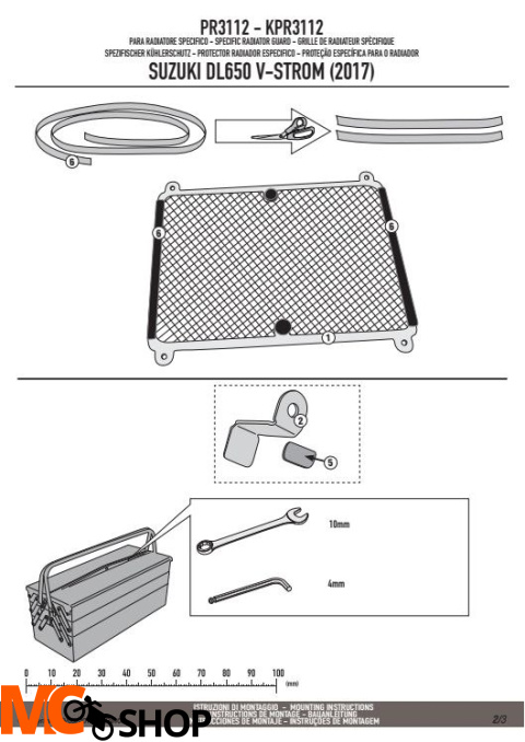 GIVI PR3112 OSŁONA CHŁODNICY SUZUKI DL 650 V-STROM