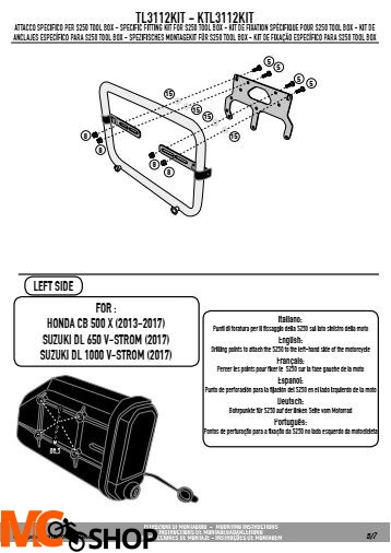 KAPPA KTL3112KIT MOCOWANIE SKRZYNKI KS250 DO STELAŻY KL3105