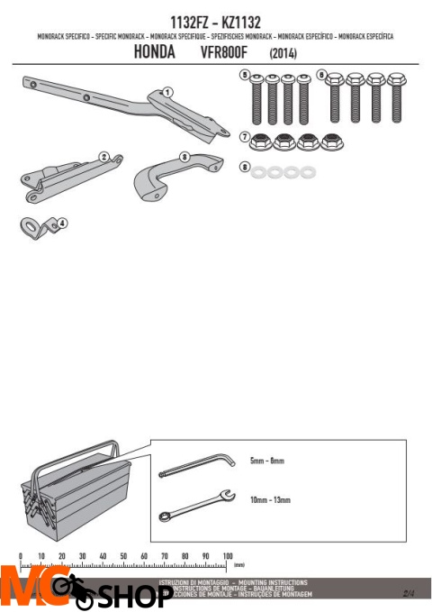 KAPPA KZ1132 STELAŻ KUFRA CENTRALNEGO HONDA VFR 800 F
