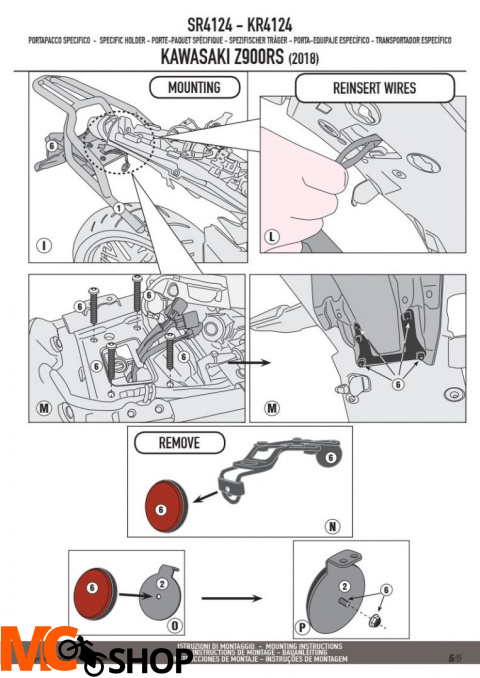 KAPPA KR4124 STELAŻ KUFRA CENTRALNEGO KAWASAKI Z 900 RS (18)