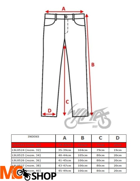 SPODNIE LEOSHI FASTER JEANS BLUE SPODNIE LEOSHI FASTER JEANS BLUE