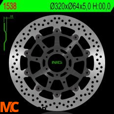NG1538 TARCZA HAMULCOWA BMW S 1000R/RR 13-18, HP4 NG1538 TARCZA HAMULCOWA BMW S 1000R/RR 13-18, HP4