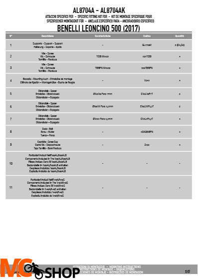 KAPPA AL8704AK MOCOWANIE SZYB 100ALK, 100ALBK, 140AK, 140SK
