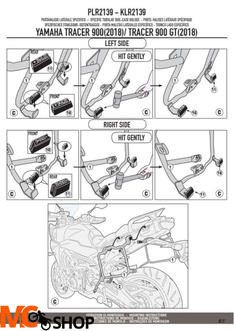 KAPPA KLR2139 STELAŻ KUFRÓW BOCZNYCH MONOKEY YAMAHA