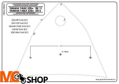 GIVI TB2013 OPARCIE PASAŻERA YAMAHA T-MAX 500/530 GIVI TB2013 OPARCIE PASAŻERA YAMAHA T-MAX 500/530