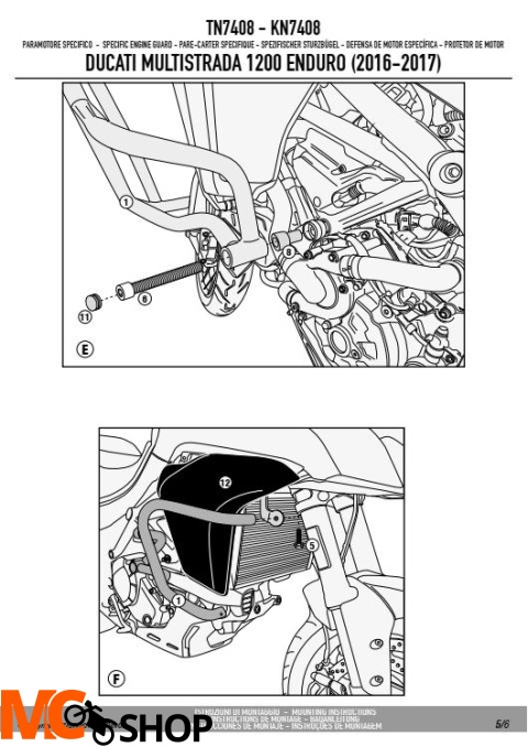 GIVI TN7408 OSŁONA SILNIKA GMOLE DUCATI MULTISTRADA