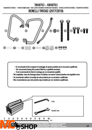 GIVI TNH8703 OSŁONA SILNIKA GMOLE BENELLI TRK502 GIVI TNH8703 OSŁONA SILNIKA GMOLE BENELLI TRK502