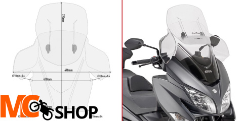 GIVI AF3115 SZYBA REGULOWANA AIRFLOW SUZUKI BURGMAN 400 GIVI AF3115 SZYBA REGULOWANA AIRFLOW SUZUKI BURGMAN 400
