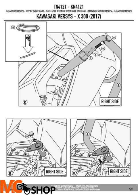 GIVI TN4121 OSŁONA SILNIKA GMOLE KAWASAKI Versys-X 300
