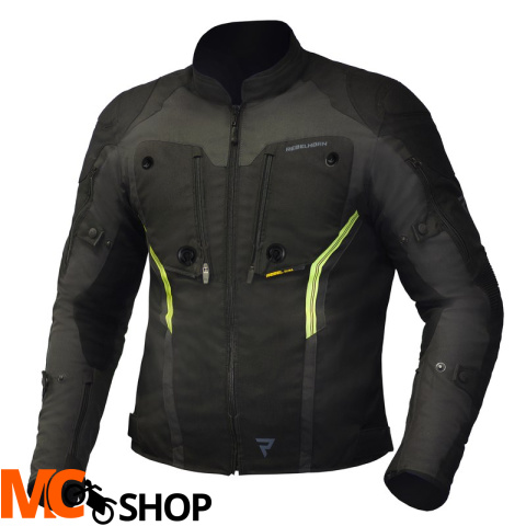 REBELHORN KURTKA TEKSTYLNA BORG BLACK/DARK G/F YEL REBELHORN KURTKA TEKSTYLNA BORG BLACK/DARK G/F YEL