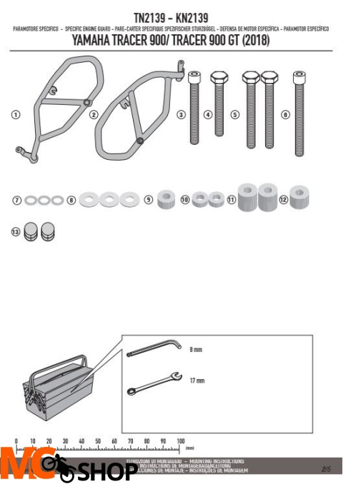 GIVI TN2139 OSŁONA SILNIKA GMOLE YAMAHA Tracer 900