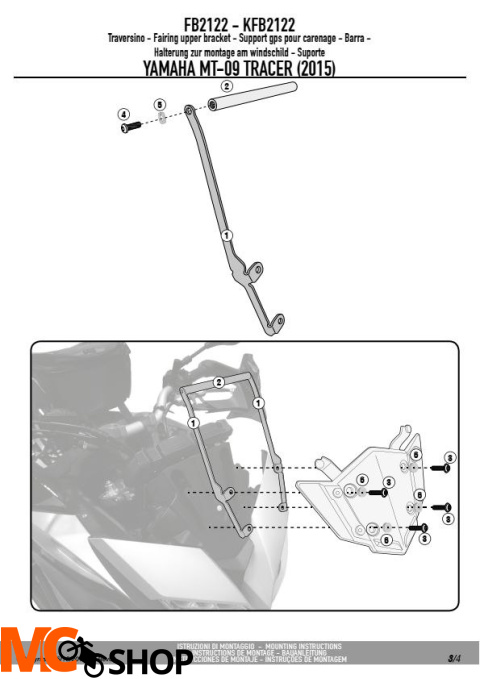 GIVI FB2122 RAMKA / WSPORNIK GPS SMARTPHONE YAMAHA MT-09 GIVI FB2122 RAMKA / WSPORNIK GPS SMARTPHONE YAMAHA MT-09