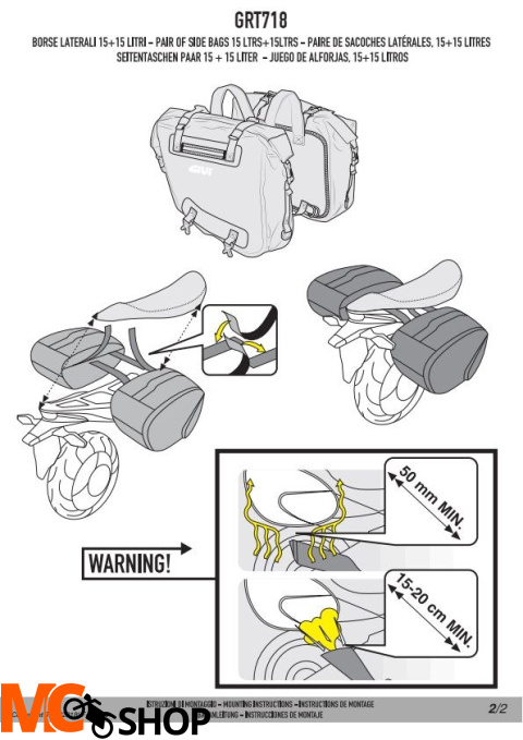 GIVI GRT718 TORBY WODOSZCZELNE OFF-ROAD ENDURO 2X 15L GIVI GRT718 TORBY WODOSZCZELNE OFF-ROAD ENDURO 2X 15L