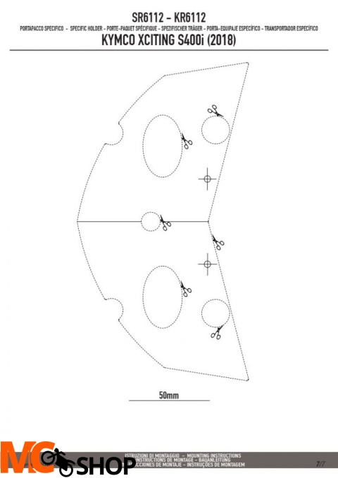 GIVI SR6112 STELAŻ KUFRA CENTRALNEGO KYMCO Xciting S400i