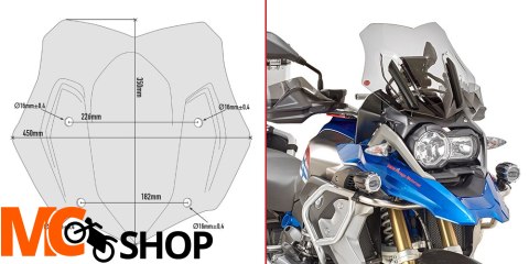 GIVI D5124B SZYBA DYMIONA 35 x 45 cm BMW R 1200 GIVI D5124B SZYBA DYMIONA 35 x 45 cm BMW R 1200