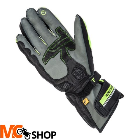 REBELHORN RĘKAWICE SKÓRZANE ST LONG BL/GR/FLO YELL