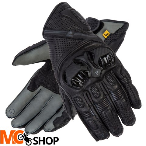 REBELHORN RĘKAWICE SKÓRZANE ST SHORT BLACK/GREY REBELHORN RĘKAWICE SKÓRZANE ST SHORT BLACK/GREY