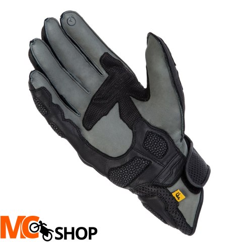 REBELHORN RĘKAWICE SKÓRZANE ST SHORT BLACK/GREY REBELHORN RĘKAWICE SKÓRZANE ST SHORT BLACK/GREY