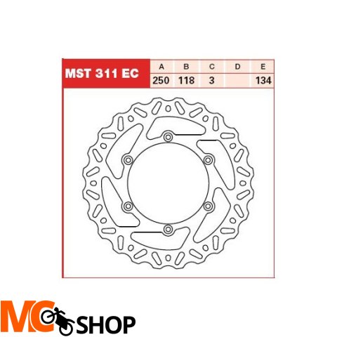 TRW Tarcza hamulcowa TRW MST311EC Suzuki RM125 250 TRW Tarcza hamulcowa TRW MST311EC Suzuki RM125 250