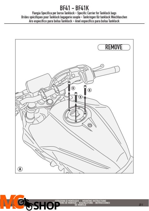 GIVI BF41 MOCOWANIE TANKLOCK HONDA CB 125 / 300 R GIVI BF41 MOCOWANIE TANKLOCK HONDA CB 125 / 300 R