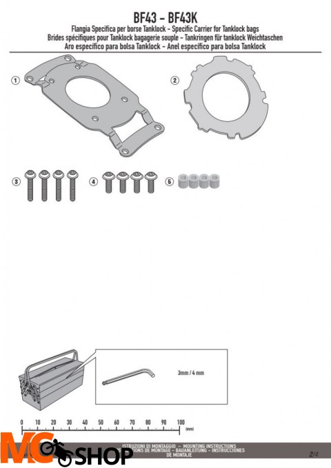 GIVI BF43 MOCOWANIE TANKLOCK FANTIC CABALLERO SCRAMBLER GIVI BF43 MOCOWANIE TANKLOCK FANTIC CABALLERO SCRAMBLER