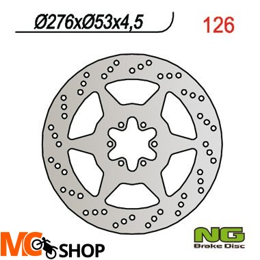 NG126 TARCZA HAMULCOWA HONDA NTV 650 88-97 (276x53x4,5) NG126 TARCZA HAMULCOWA HONDA NTV 650 88-97 (276x53x4,5)