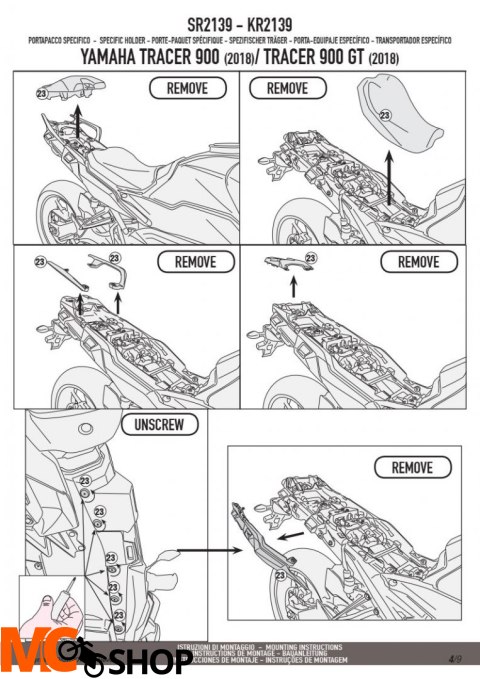 KAPPA KR2139 STELAŻ KUFRA CENTRALNEGO YAMAHA Tracer