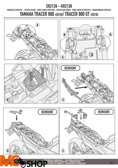 KAPPA KR2139 STELAŻ KUFRA CENTRALNEGO YAMAHA Tracer