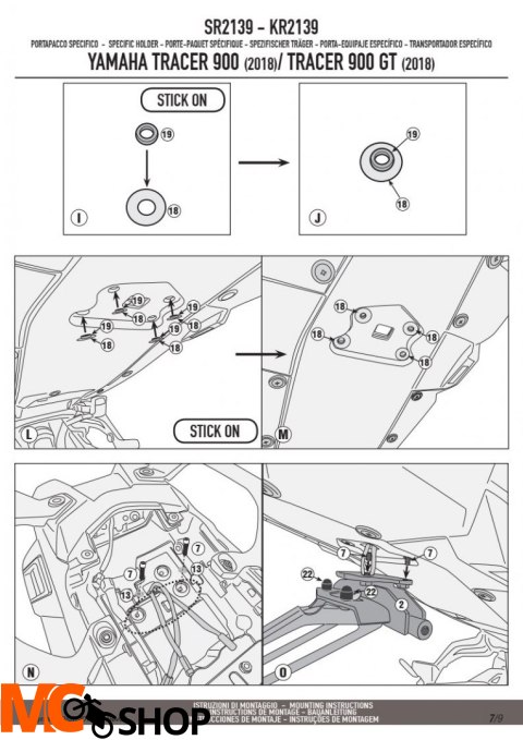 KAPPA KR2139 STELAŻ KUFRA CENTRALNEGO YAMAHA Tracer