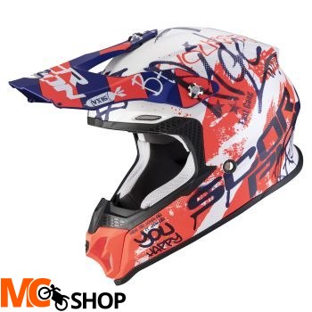 SCORPION KASK OFF-ROAD VX16 ORATIO MATT WH-BL-RED