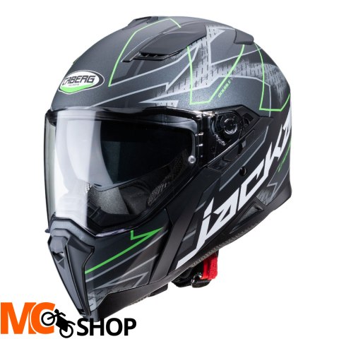 CABERG KASK INTEGRALNY JACKAL TECHNO MATT BLACK/AN